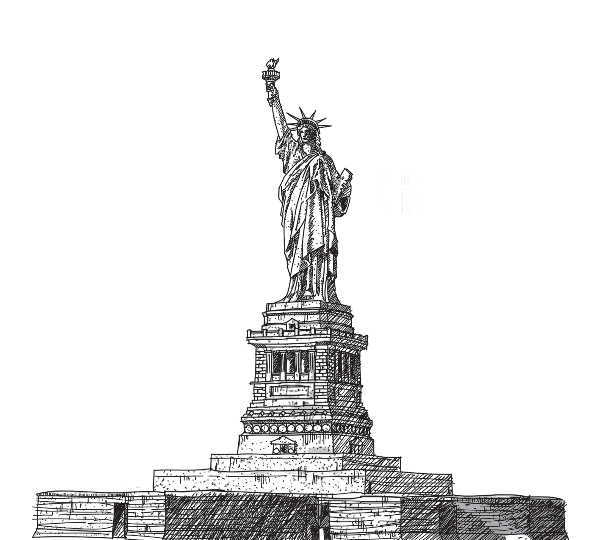 Statue of Liberty Handdrawn | next Page Private Limited